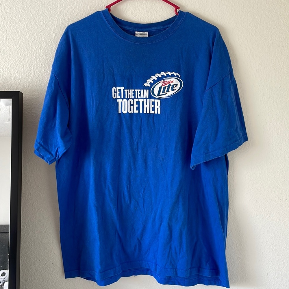 Miller lite football tee